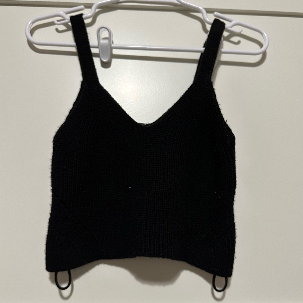 Knit cropped tank top